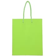 JAM Paper 10" x 8" x 4" Paper Gift Bags, Lime Green, 6 Bags/Pack (672GLlga)