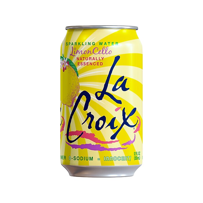 Lacroix LimonCello Flavored Sparkling Water, 12 oz., 24/Carton