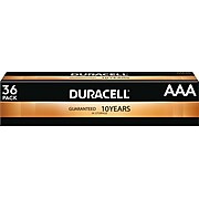 Duracell® Coppertop Alkaline Battery, AAA, 36/Pack (MN24P36)