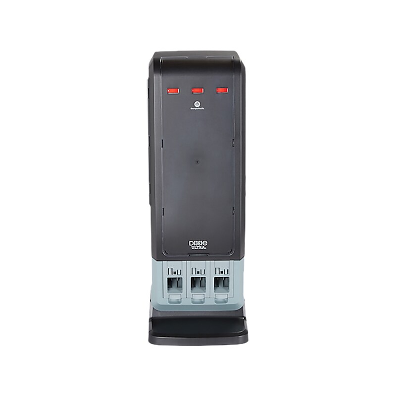 Dixie Ultra SmartStock Series-T Plastic Tri-Tower Cutlery Dispenser, Black (DUSSTDSP3) image 1
