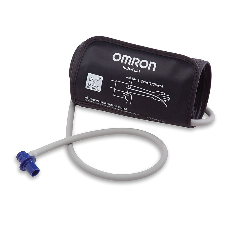 Omron Easy-Wrap ComFit Blood Pressure Monitor Cuff, Arm, Black (HEM-FL31-B) image 1
