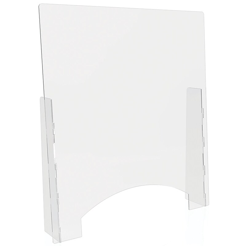 Deflect-O Freestanding Sneeze Guard, 36"H x 31.75"W, Clear Polycarbonate, 2/Carton (PBCTPC3136P) image 1
