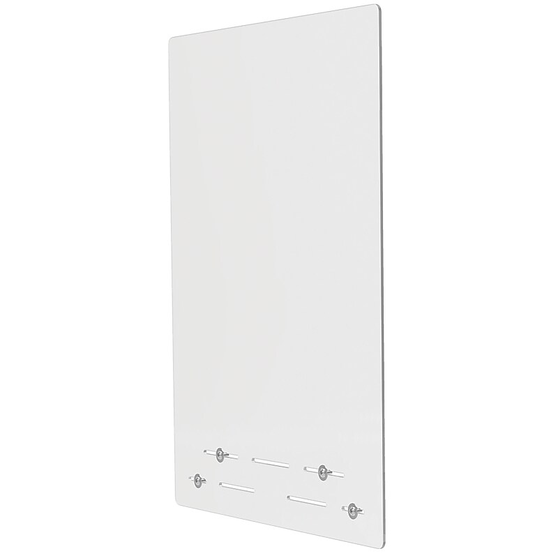 Deflect-O Surface Mount Sneeze Guard, 31.75"H x 23.75"W, Clear Acrylic, 2/Carton (PBCMA2331F) image 1