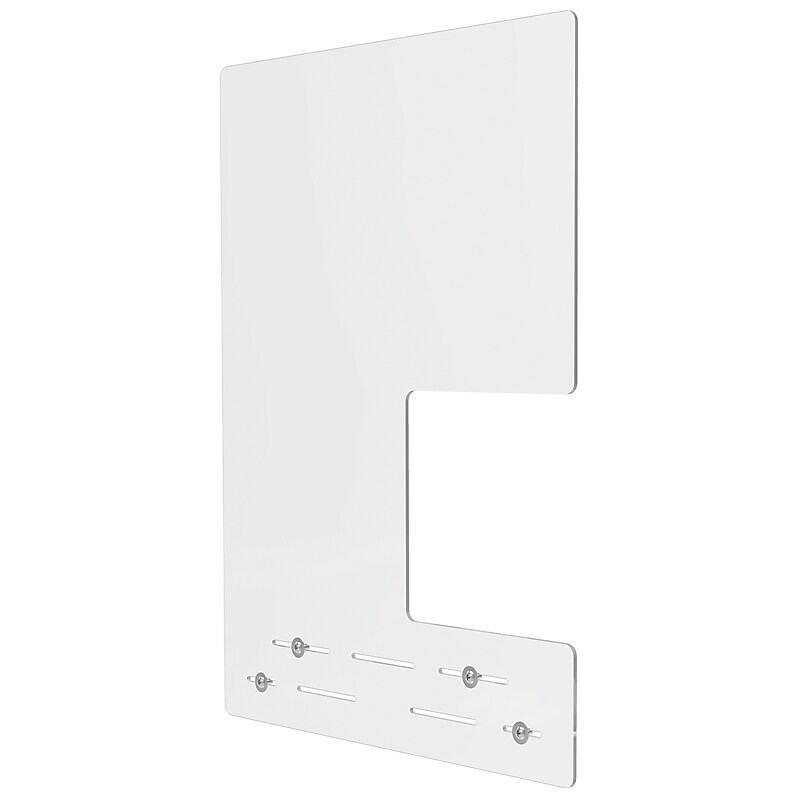 Deflect-O Surface Mount Sneeze Guard, 31.75"H x 23.75"W, Clear Acrylic, 2/Carton (PBCMA2331S) image 1