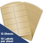 JAM Paper Laser/Inkjet Shipping Labels, 2" x 4", Gold Metallic, 10 Labels/Sheet, 12 Sheets/Pack (40732538)~#|#~sp90422446_sc7