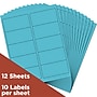 JAM Paper Laser/Inkjet Shipping Address Labels, 2" x 4", Blue, 10 Labels/Sheet, 12 Sheets/Pack (302725768)~#|#~sp90422456_sc7