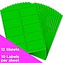 JAM Paper Laser/Inkjet Shipping Labels, 2" x 4", Neon Green, 10 Labels/Sheet, 12 Sheets/Pack (354328017)~#|#~sp90422766_sc7