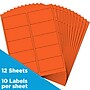 JAM Paper Laser/Inkjet Shipping Address Labels, 2" x 4", Orange, 10 Labels/Sheet, 12 Sheets/Pack (302725784)~#|#~sp90422776_sc7