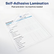 Avery Self-Adhesive Laminating Sheets, 9" x 12", 50 Labels Per Box (73601)