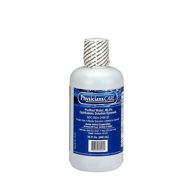First Aid Only PhysiciansCare Eye Wash, 32 oz. (24-201) image 1