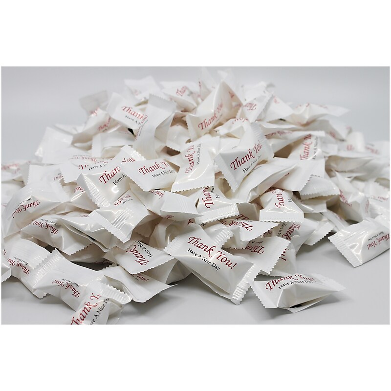 Stewart Superior Thank You! Have A Nice Day White Buttermint Mints, 1000 Pieces/Pack, 1000/Carton (CJ-3007 B) image 1