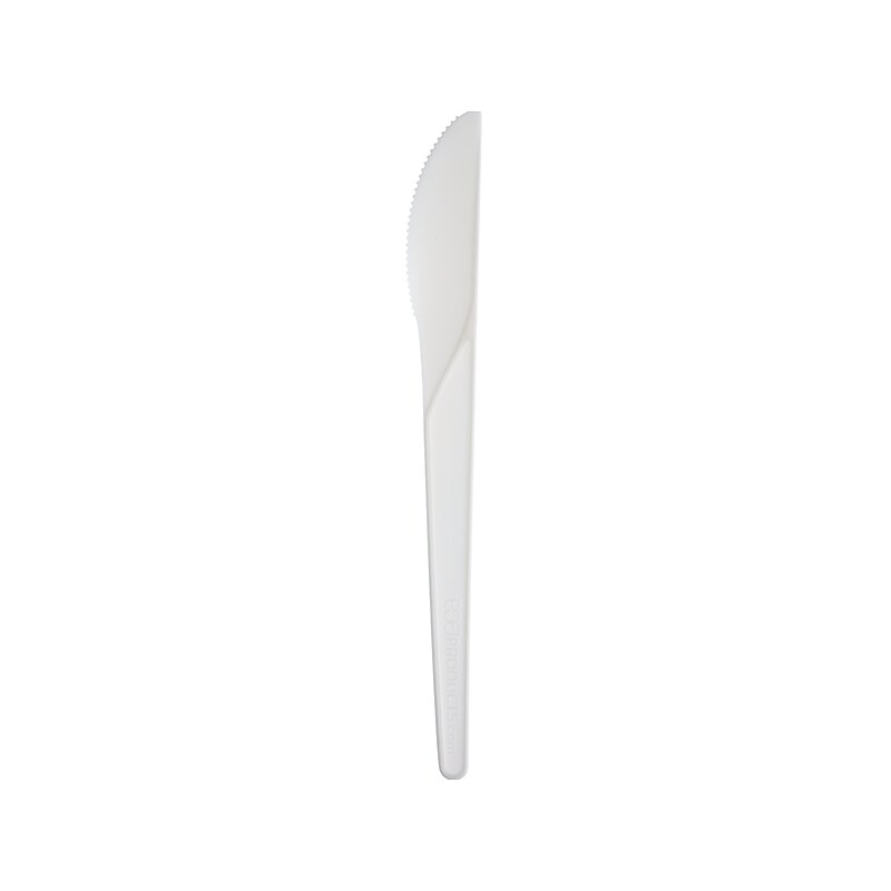 Eco-Products Plantware Crystallized Polylactide Knife, Medium-Weight, White, 1000 /Carton (EP-S011) image 1