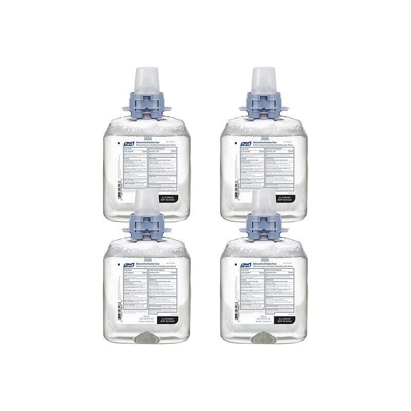 PURELL Advanced 70% Alcohol Foaming Hand Sanitizer Refill for FMX-12 & CS4 Dispenser, 1200 mL, 4/Carton (5192-04) image 1
