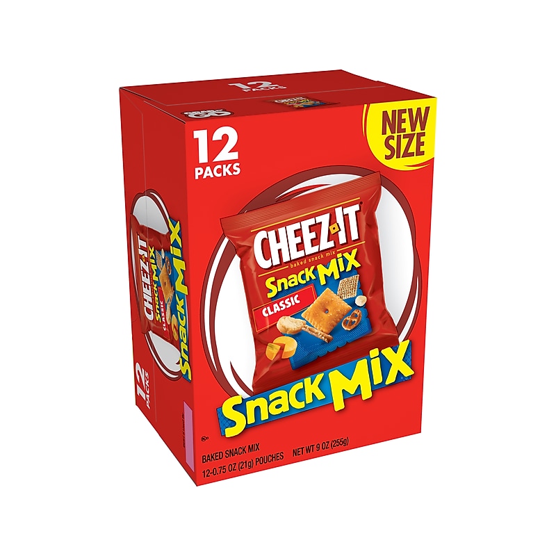 Cheez-It Classic Cheese Snack Mix, 0.75 oz., 12 Bags/Pack (KEE11719) image 1