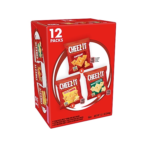 Cheez-It Crackers, 12.1 oz., 12 Packs/Box (KEE94026) | Staples