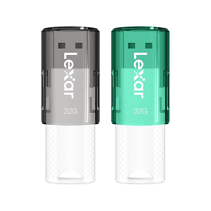 Lexar JumpDrive S60 32GB USB 2.0 Flash Drive, 2/Pack (LJDS60