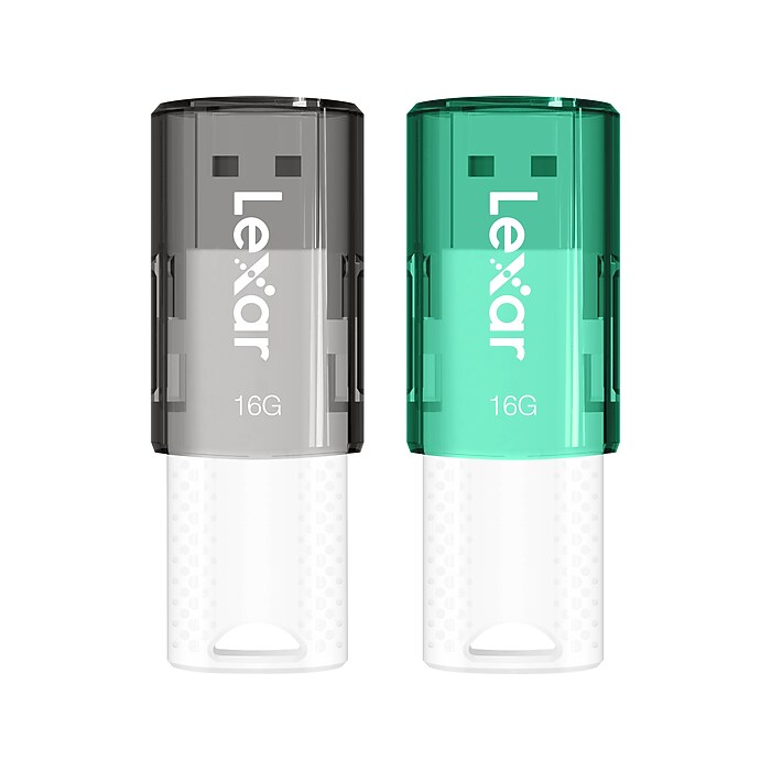 Lexar JumpDrive S60 16GB USB 2.0 Flash Drive, 2/Pack (LJDS60