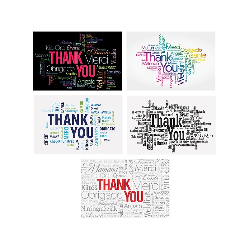 Better Office Thank You Cards with Envelopes, 4" x 6", Assorted Colors, 100/Pack (64523) image 1