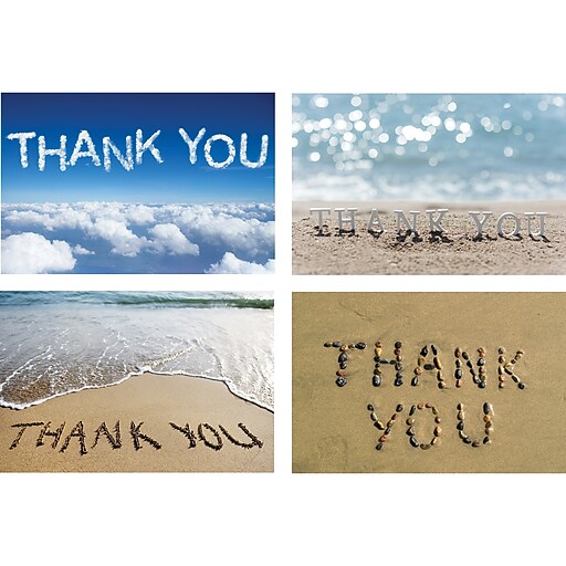 Better Office Thank You Cards with Envelopes, 4" x 6", Assorted Colors, 100/Pack (64522) Staples