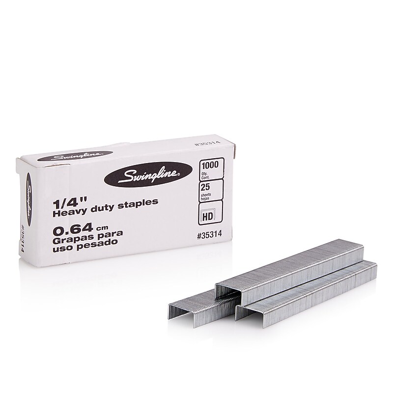 Swingline Premium Heavy Duty Staples, 25 Sheet Capacity, 1/4