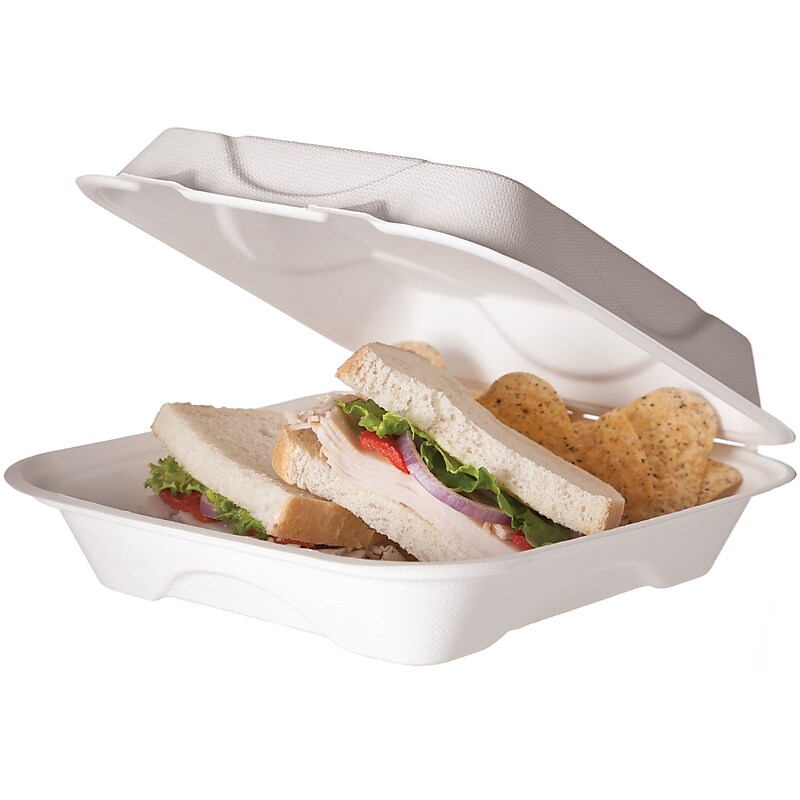 Eco-Products Vanguard Clamshell Box, 200/Carton (EP-HC91NFA) image 1