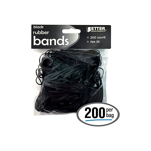 Better Office MultiPurpose Rubber Band, 33 Size, 200/Pack (33901) at