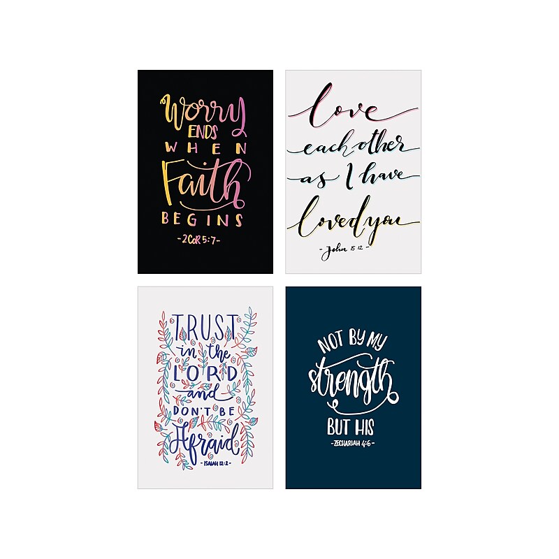 Better Office Religious Cards with Envelopes, 6" x 4", Assorted Colors, 100/Pack (64550) image 1