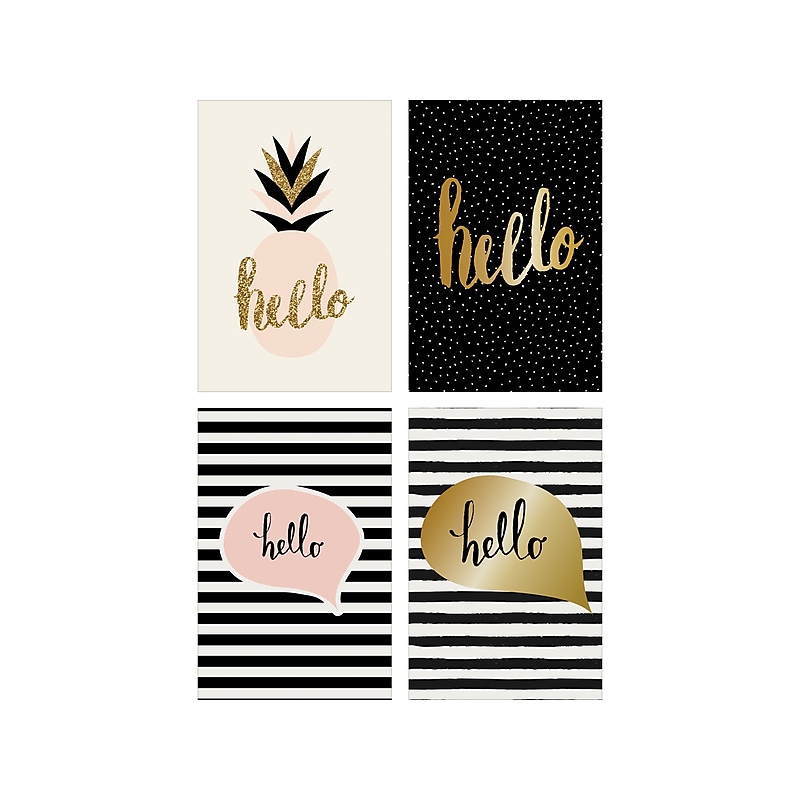 Better Office Hello Cards with Envelopes, 6" x 4", Assorted Colors, 100/Pack (64561) image 1