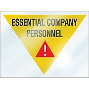 ComplyRight Essential Company Personnel Personal Protection Hanging Sign, Yellow/White/Red (N0110R)