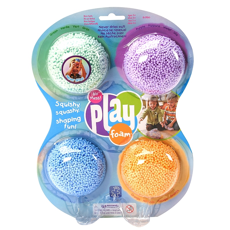 Educational Insights Playfoam, Classic Colors, Pack of 4 (EI-1900) image 1