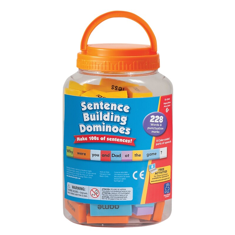 Educational Insights Sentence Building Dominoes, Ages 6+ (2943) image 1