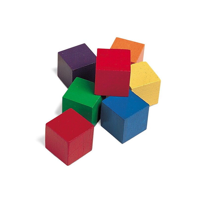 Learning Resources 1" Wooden Color Cube, Set of 102 (LER0136) image 1