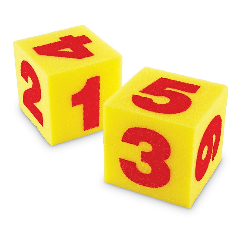 Learning Resources Giant Soft Numeral Cubes, Pack of 2 (LER0412) image 1