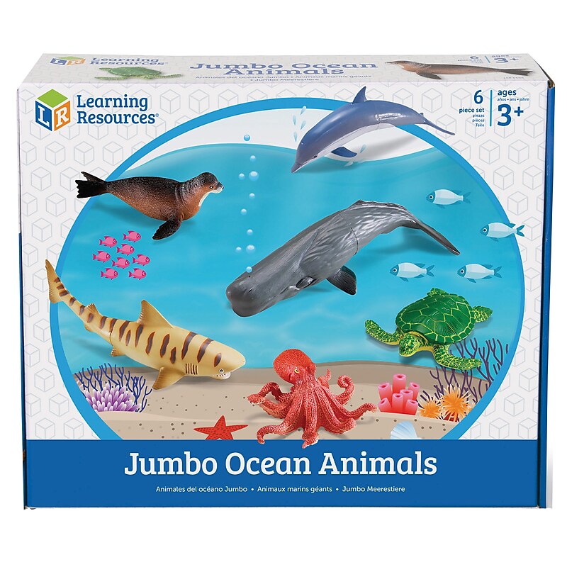 Learning Resources Jumbo Ocean Animals, Set of 6 (LER0696) image 1