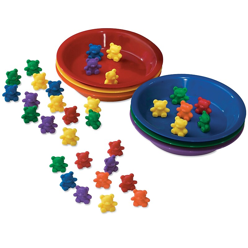 Learning Resources Baby Bear Sorting Set, 102 Bears, 6 Bowls (LER0739) image 1