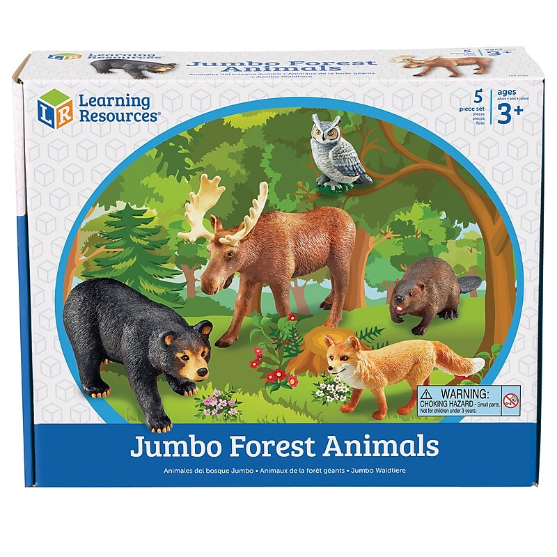 Learning Resources Jumbo Forest Animals, Set of 5 (LER0787) image 1