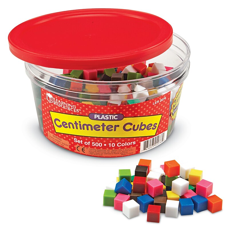 Learning Resources Centimeter Cubes, Pack of 500 (LER2076) image 1