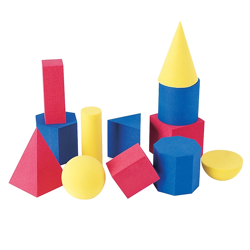 Learning Resources Soft Foam Geometric Shapes Set, Pack of 12 (LER6120) image 1