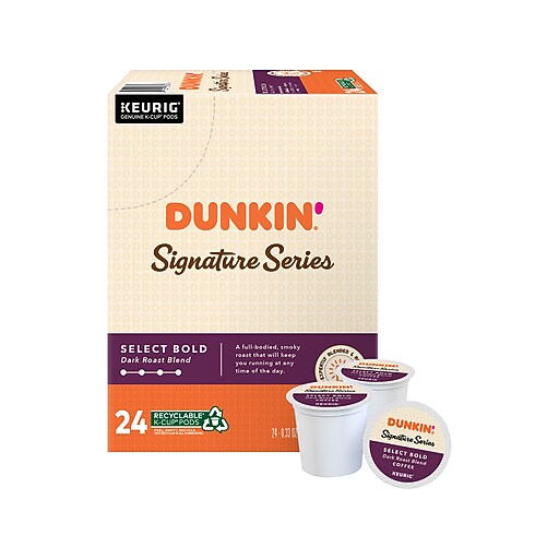 Dunkin' Donuts Bold Coffee, Keurig® KCup® Pods, Dark Roast, 24/Box