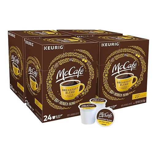 McCafe Arabica Coffee, Keurig® KCup® Pods, Light Roast, 96/Carton
