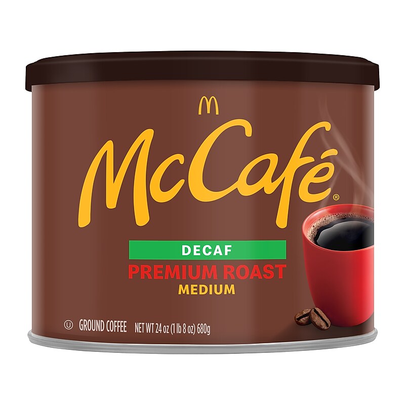 McCafe Premium Roast Arabica Decaf Ground Coffee, Medium Roast, 24 oz. (079737) image 1