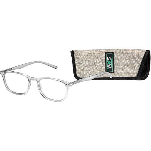 SAV TriFocus +1.50 Reading Glasses, Blue/Clear (E2305) Staples