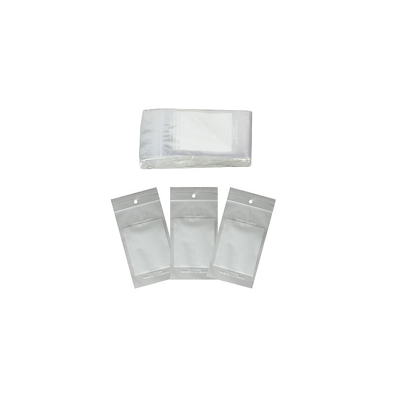3" x 5" Reclosable Poly Bags, 2 Mil, Clear, 1000/Carton (47235) image 1