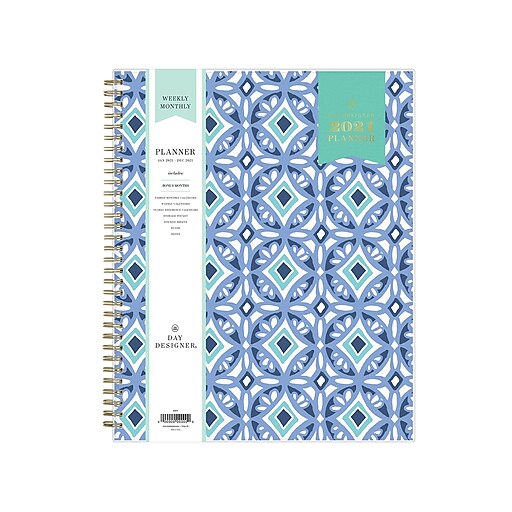 2021 Blue Sky 8.5" x 11" Planner, Day Designer, Blue (10141121) at Staples