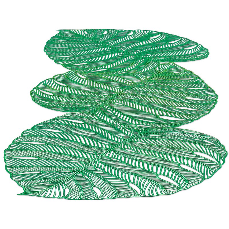 Amscan Party Banana Leaf Table Runner, Green (570221) image 1