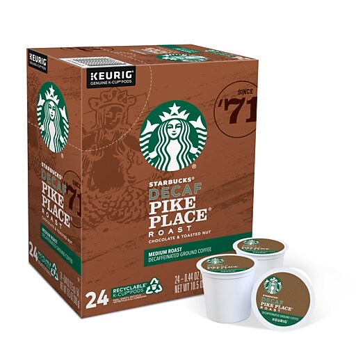 Starbucks Pike Place Decaf Coffee, Keurig® KCup® Pods, Medium Roast