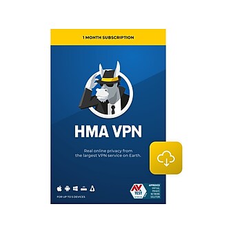 AVG HMA VPN for 5 Devices, Windows/Mac/Android/iOS, Download (HMA-VPN05D01M)