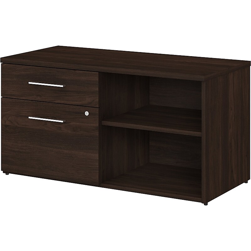 Bush Business Furniture Office 500 23" Storage Cabinet with 2 Shelves, Black Walnut (OFS145BW) image 1