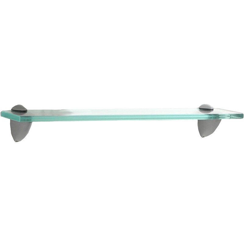 Eden Grove Glass Mounted Wall Shelf, 18", Clear (191832) image 1