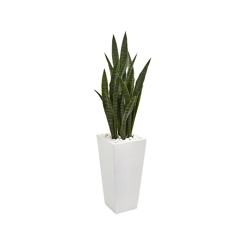 Nearly Natural Sansevieria in Planter (9639) image 1